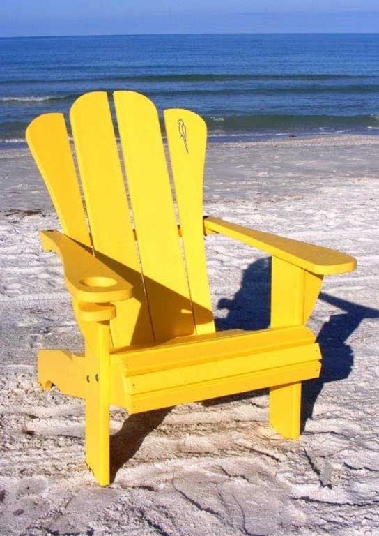 Island Time Grande Adirondack Chair with Signature Back Outdoor Living Furniture